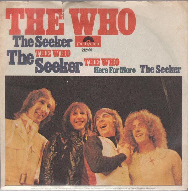 The Who The Seeker * Here For More 1970 Polydor 7" Single