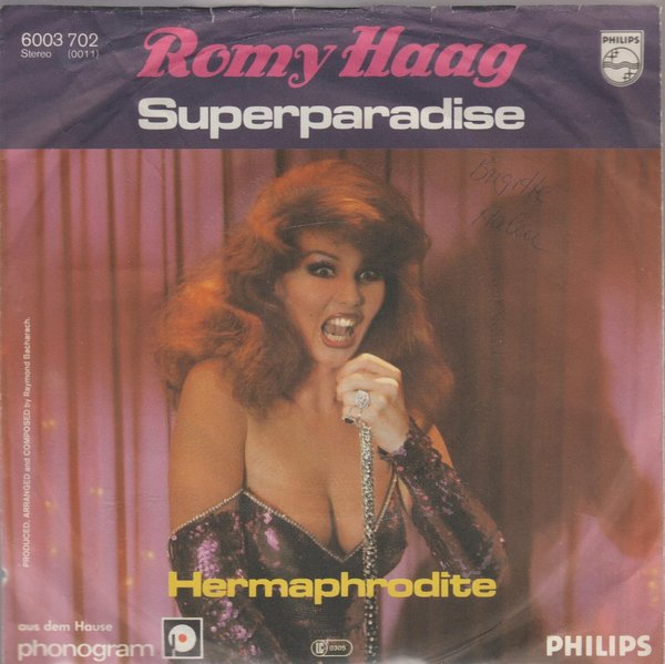 Romy Haag Superparadise * Hermaphodite 1978 Philips 7" Single