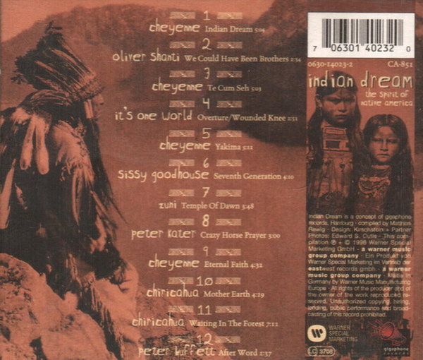 Indian Dream The Spirit Of Native America CD Album (TOP) Various Artists