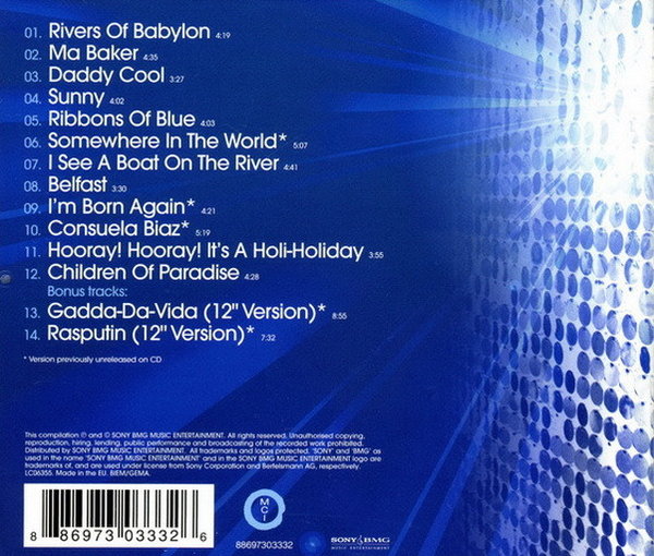 Boney M Rivers Of Babylon Presenting 2008 Sony BMG CD Album (TOP!)