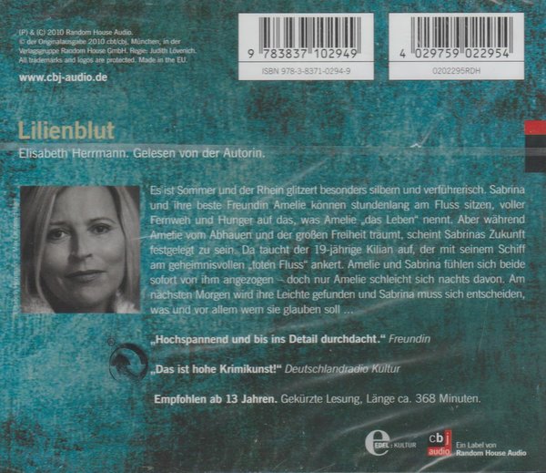 Elisabeth Herrmann Lilienblut 2010 Random House Audio 5 CD's (OVP)