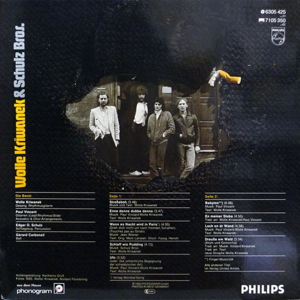 Wolle Kriwanek & Schulz Bros. Same 1980 Philips 12" LP