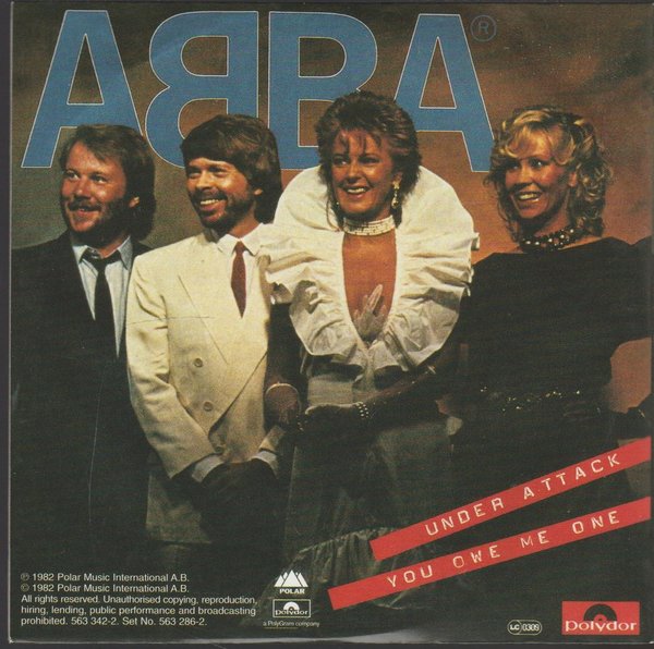 ABBA Under Attack * You Owe Me One 1982 Polydor CD Single 2 Tracks