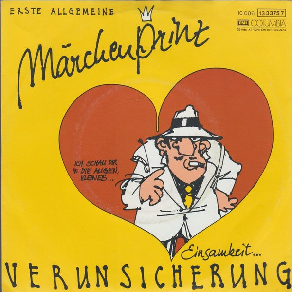 Erste Allgemeine Verunsicherung Märchenprinz * Einsamkeit 1985 EMI 7" (EAV)