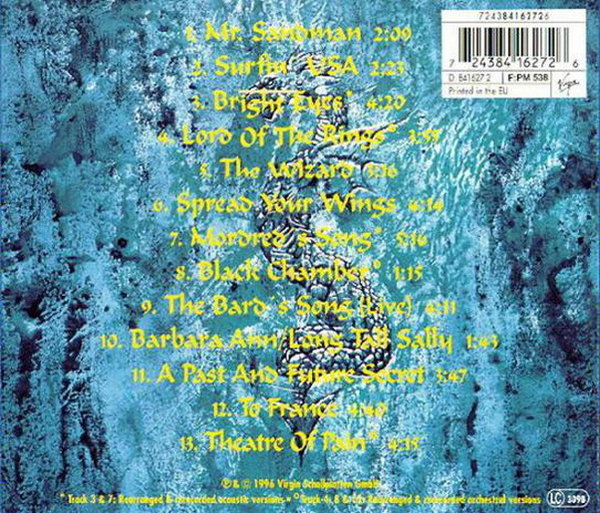 Blind Guardian The Forgotten Tales 1996 Virgin Records CD Album