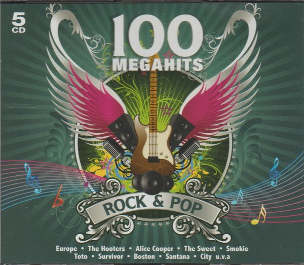 100 Megahits Rock & Pop 5 CD-Set Sony Music (David Bowie, Toto, Boston)