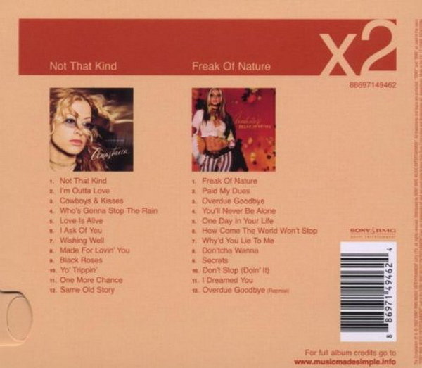 Anastacia Not That Kind * Freak Of Nature 2 CD-Set 2007 Sony BMG