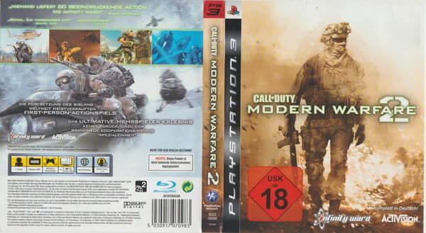 Call Of Duty Modern Warfare 2 (Deutsch) für Playstation 3 (PS3) Activision 2009