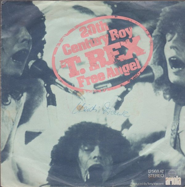 T. Rex 20th Century Boy * Free Angel 1973 Ariola 7" Single