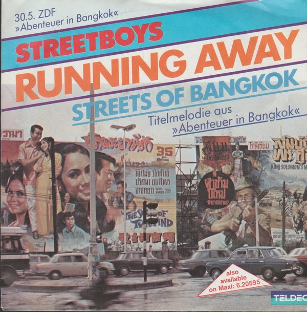 Street Boys Running Away * Streets Of Bangkok 1986 Teldec 7" Single