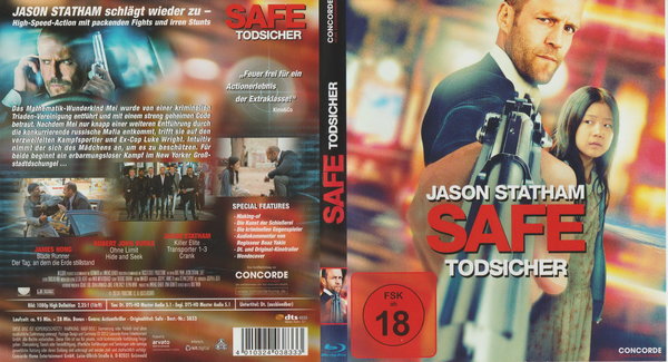 Safe Todsicher Blu-ray 2012 Concorde (Jason Stratham, Catherine Chan)