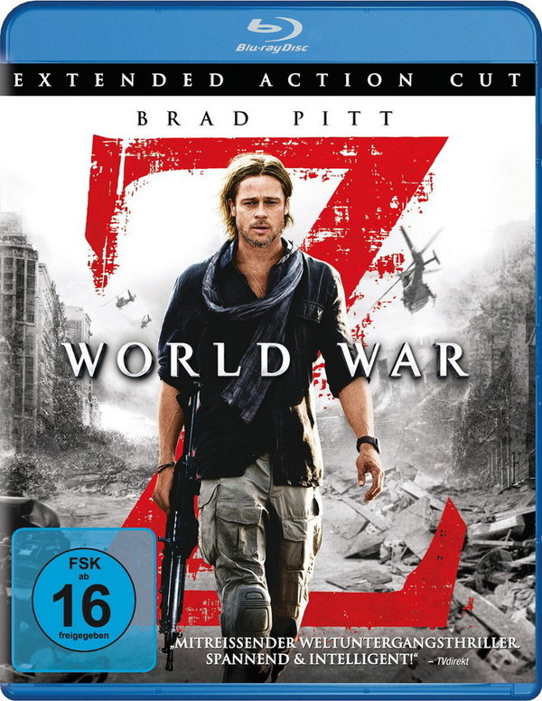World War Z 2013 Extended Action Cut Universal Paramount Blu-ray Disc