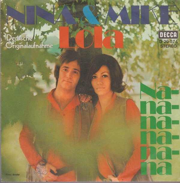 Nina & Mike Lola (Coverversion) * Na-na-na-na-na-na 1970 DECCA 7" Single (TOP!)