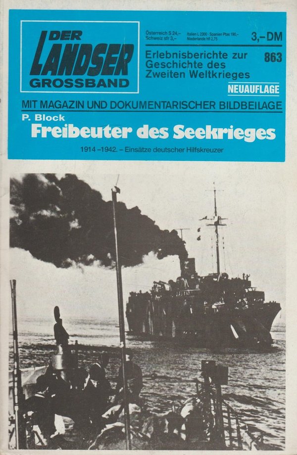 Der Landser Grossband Erlebnisberichte Heft Nr. 863 Freibeuter des Seekrieges