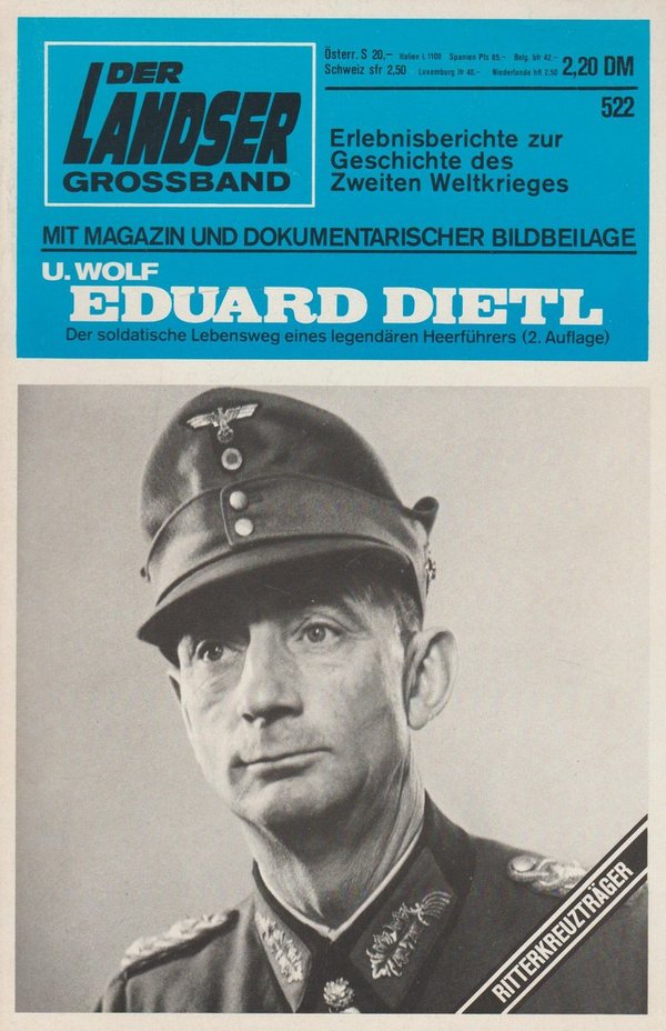 Der Landser Grossband Erlebnisberichte Heft Nr. 522 Eduard Dietl