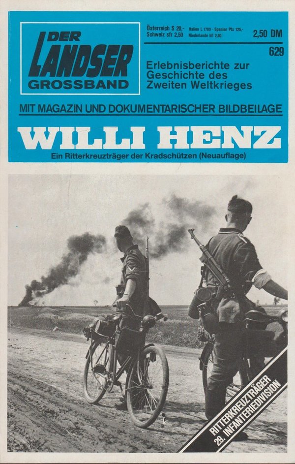 Der Landser Grossband Erlebnisberichte Heft Nr. 629 Willi Henz