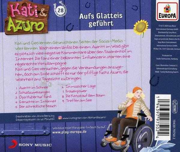 Kati & Azuro Aufs Glatteis geführt Folge 28 CD Hörspiel (OVP) 2020 Sony