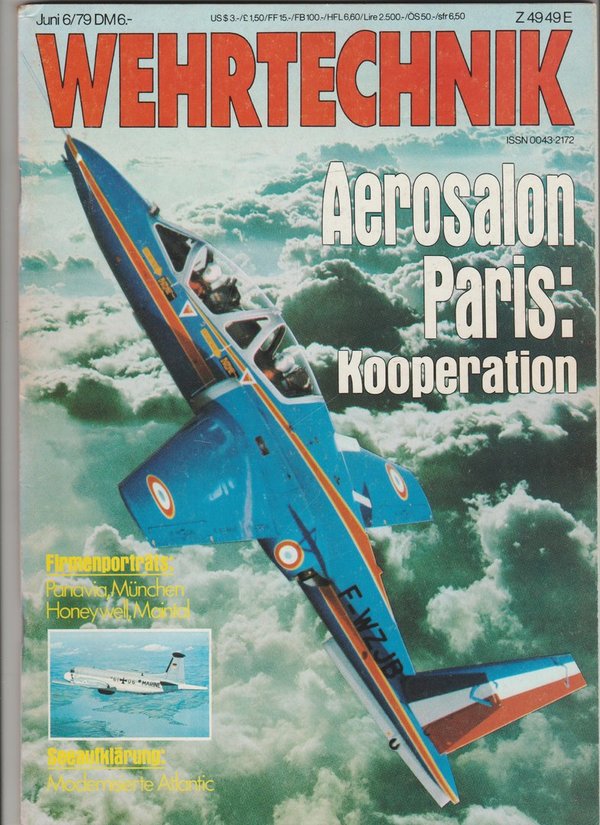 Wehrtechnik Heft 6 Juni 1979 Wehr und Wissen Verlag  Aerosalon Paris