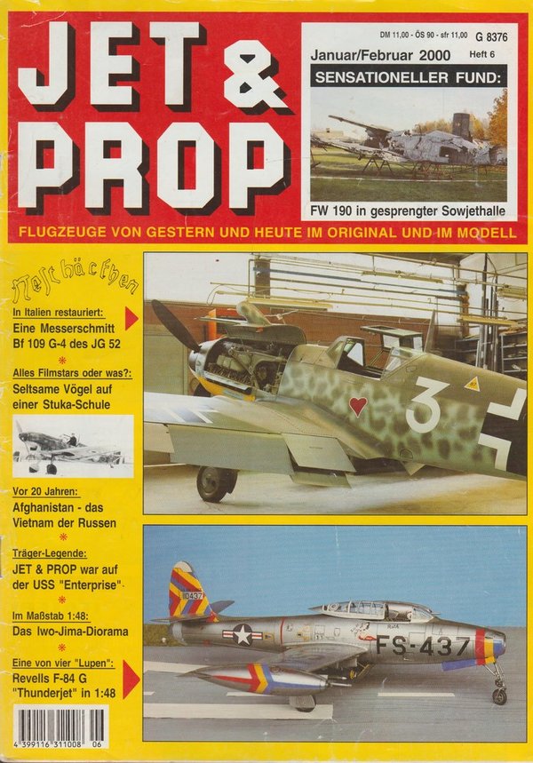 JET & PROP Flugzeuge von Gestern und Heute im Original und Modell Heft 6 2000