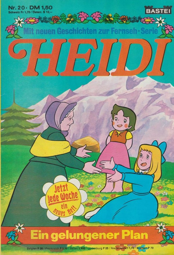 Heidi Nr. 20 Ein gelungener Plan 1977 Bastei Verlag Comic