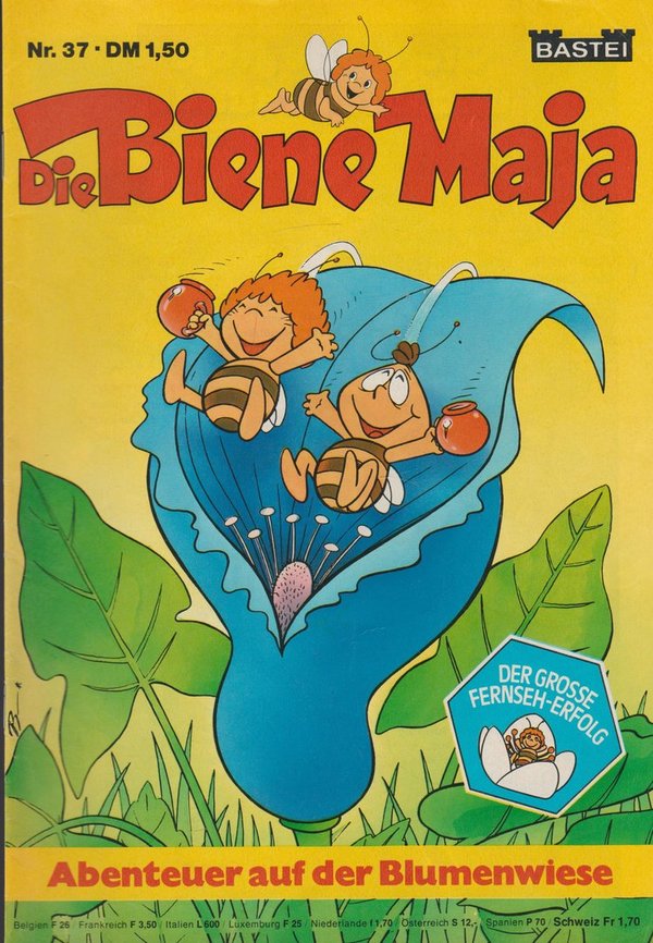 Die Biene Maja Nr. 37 Abenteuer auf der Blumenwiese 1978 Bastei Verlag Comic