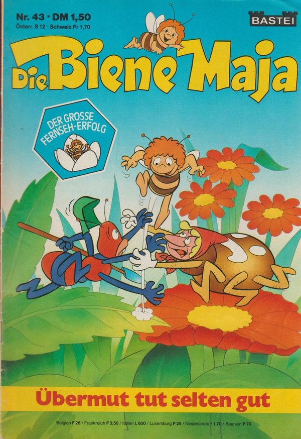 Die Biene Maja Nr. 43 Übermut tut selten gut 1978 Bastei Verlag Comic