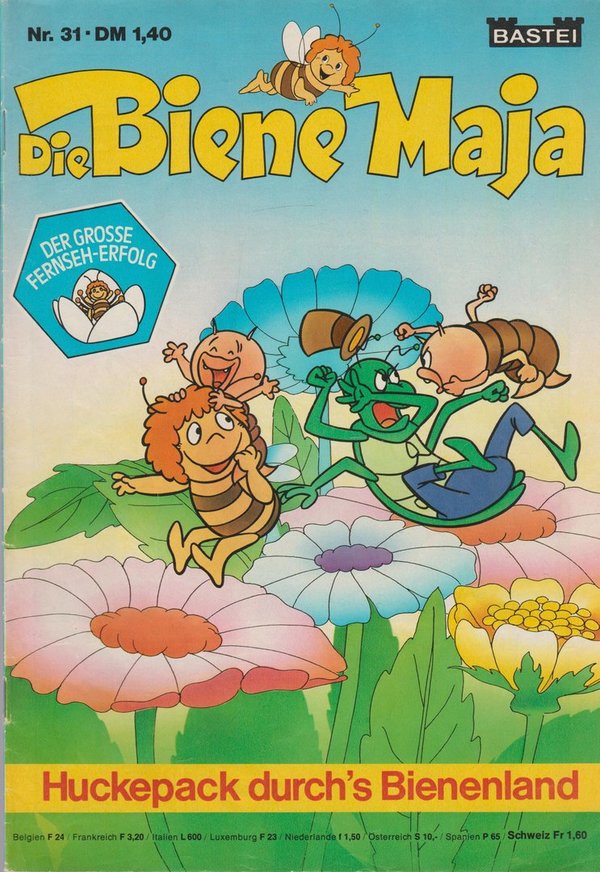 Die Biene Maja Nr. 31 Huckepack durch`s Bienenland 1977 Bastei Verlag Comic