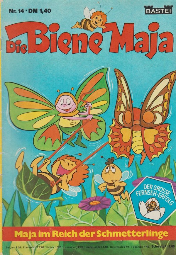 Die Biene Maja Nr. 14 Maja im Reich der Schmetterlinge 1977 Bastei Verlag Comic