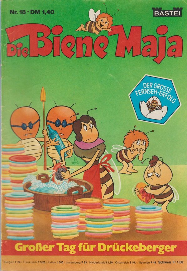 Die Biene Maja Nr. 18 Großer Tag für Drückeberger 1977 Bastei Verlag Comic