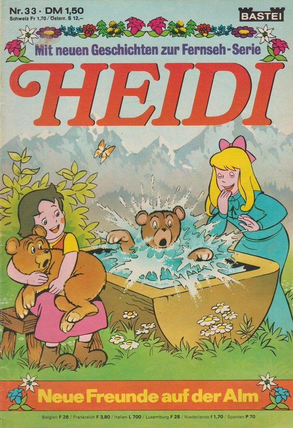 Heidi Nr. 33 Neue Freunde auf der Alm 1977 Bastei Verlag Comic