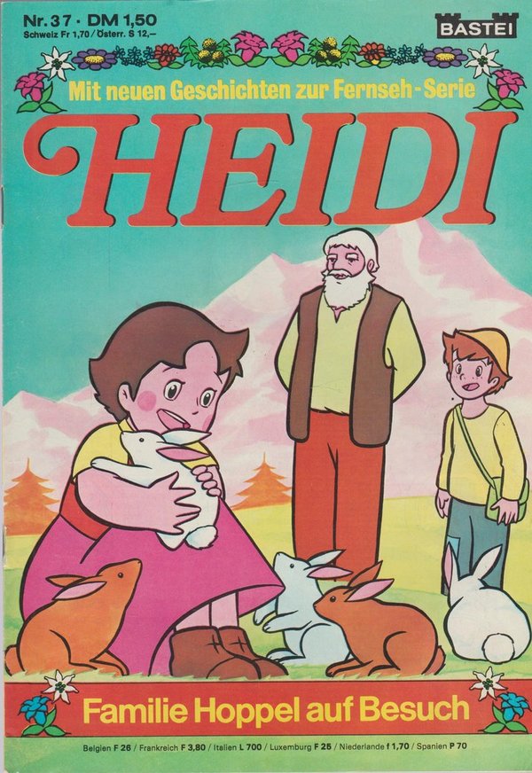 Heidi Nr. 37 Familie Hoppel auf Besuch 1977 Bastei Verlag Comic