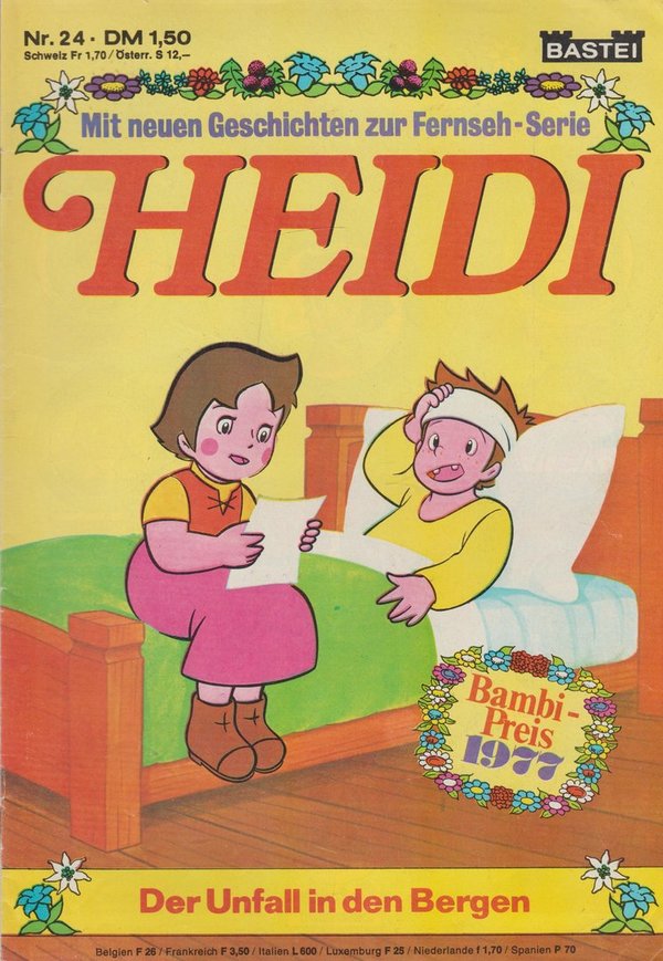Heidi Nr. 24 Der Unfall in den Bergen 1977 Bastei Verlag Comic