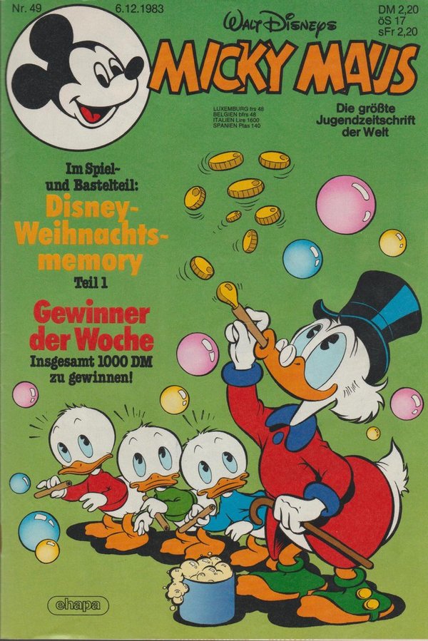 Walt Disneys Micky Maus Heft Nr. 49 Dezember 1983