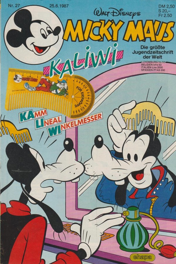 Walt Disneys Micky Maus Heft Nr. 27 Juni 1987