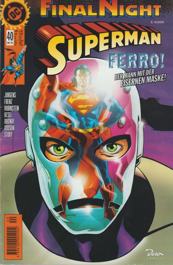 Superman #40 Final Night FERRO! Der Mann mit der eiserenen Maske Okt 1998 DC