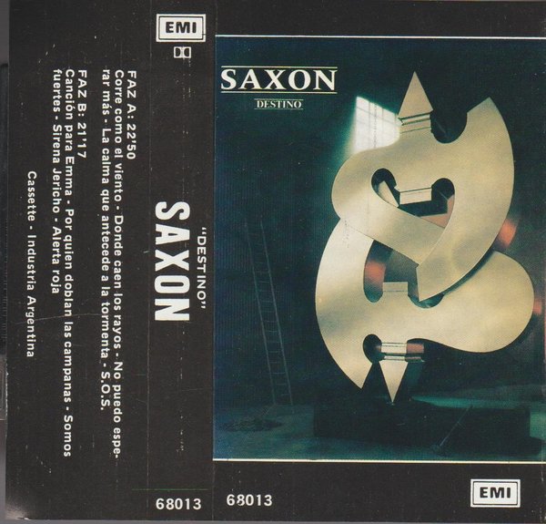 Saxon Destino 1988 EMI Records Kassette (MC) Sirena Jericho (Argentinien)