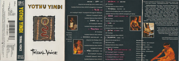 Yothu Yindi Tribal Voice 1992 Warner Mushroom Records Kassette (MC) Treaty