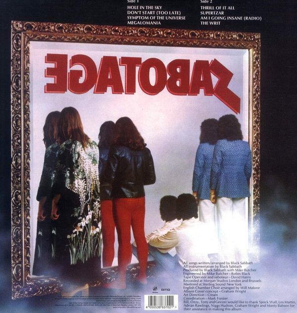 Black Sabbath Sabotage 12" LP BMG Sanctuary Neu Eingeschweißt 180 Gramm Vinyl