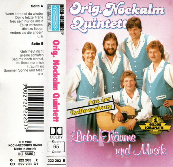 Original Nockalm Quintett Liebe, Träume und Musik MC Cassette (OVP) NEU