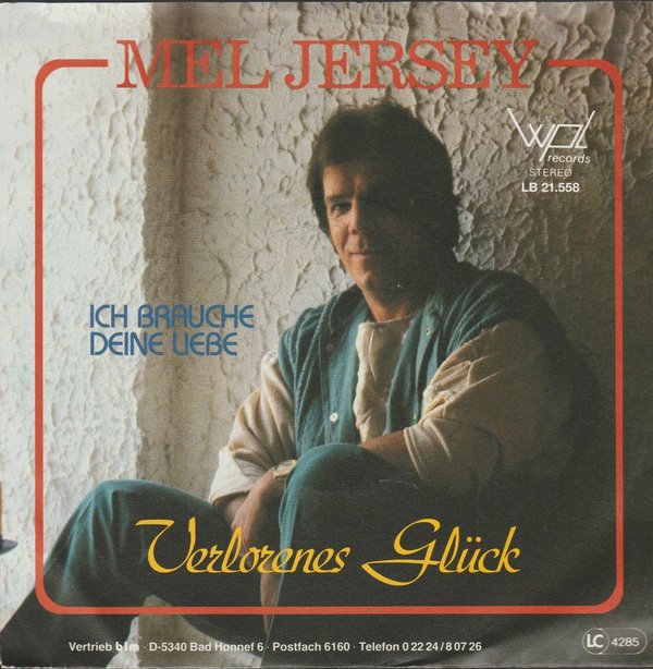 Mel Jersey Verlorenes Glück * Ich brauche Deine Liebe 1984 WPL Records 7" (TOP!)