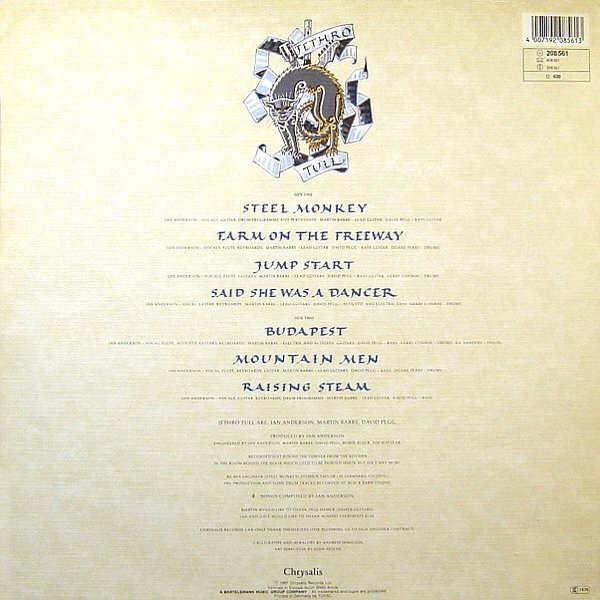 Jethro Tull Crest Of A Knave 1987 BMG Chrysalis 12" LP (Steel Monkey)