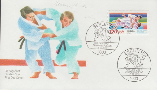 Künstler-Ersttagsbrief Für den Sport 1987 Michel 778 Kuvert-Nummer 10241