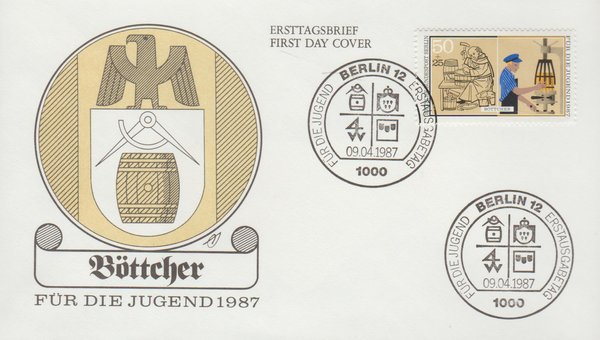 Künstler-Ersttagsbrief Böttcher 1987 Michel 780 Kuvert-Nummer 11461