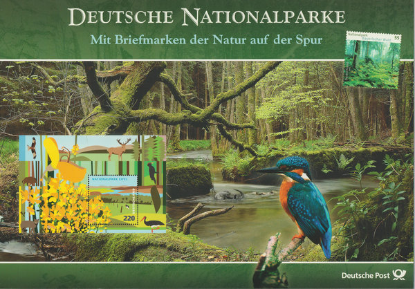 Deutsche Nationalparke 8 Blöcke + 2 Sondermarken im Folder