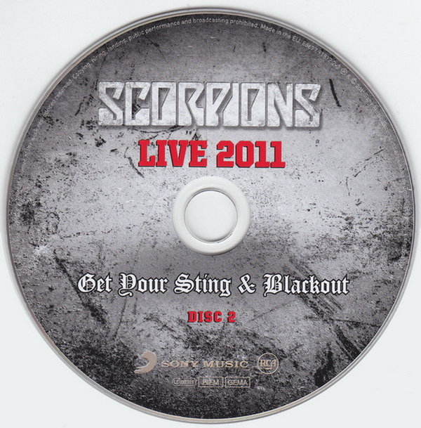 Scorpions Live 2011 Get Your Sting & Blackout Sony Music Doppel CD