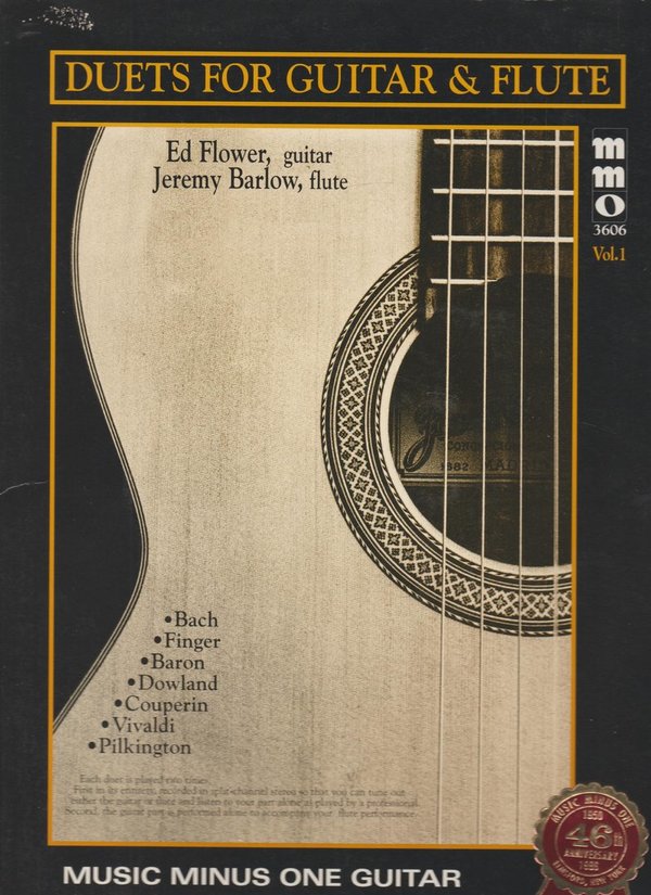 Jeremy Barlow, Ed Flower Duets For Guitar & Flute Vol. 1 + Compact Disc
