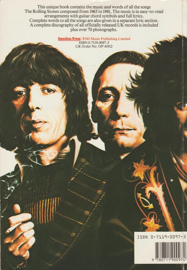 The Rolling Stones Complete Noten, Texte & Photos Omnibus Press 1981
