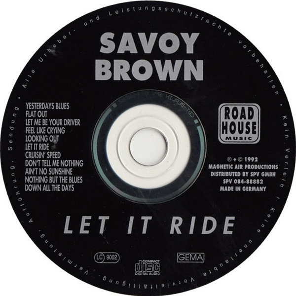 Savoy Brown Let It Ride 1992 Roadhouse Music CD Album