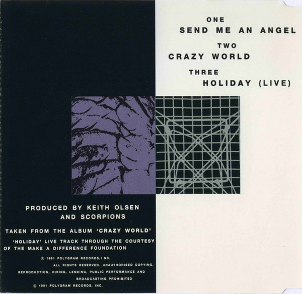 Scorpions Send Me An Angel 1991 Phonogram Mercury Single CD