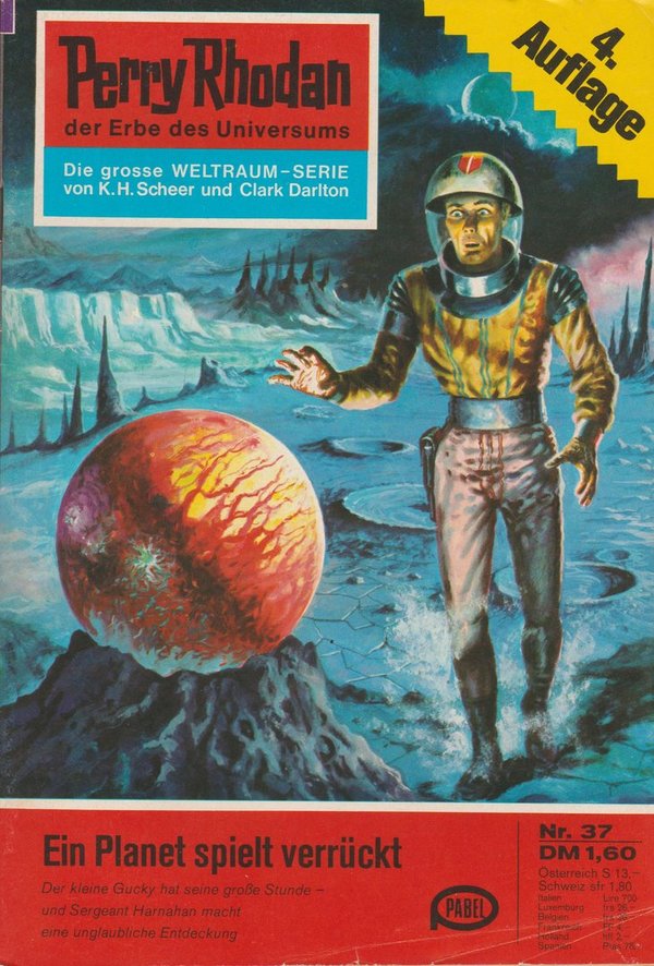 Perry Rhodan Nr. 37 Ein Planet spielt verrückt 4. Auflage Pabel-Moewig
